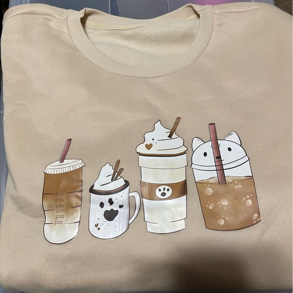 SHEIN Tops - BNWOT Shein Coffee ☕️ sweatshirt sz 1X